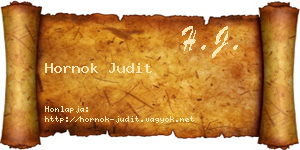 Hornok Judit névjegykártya